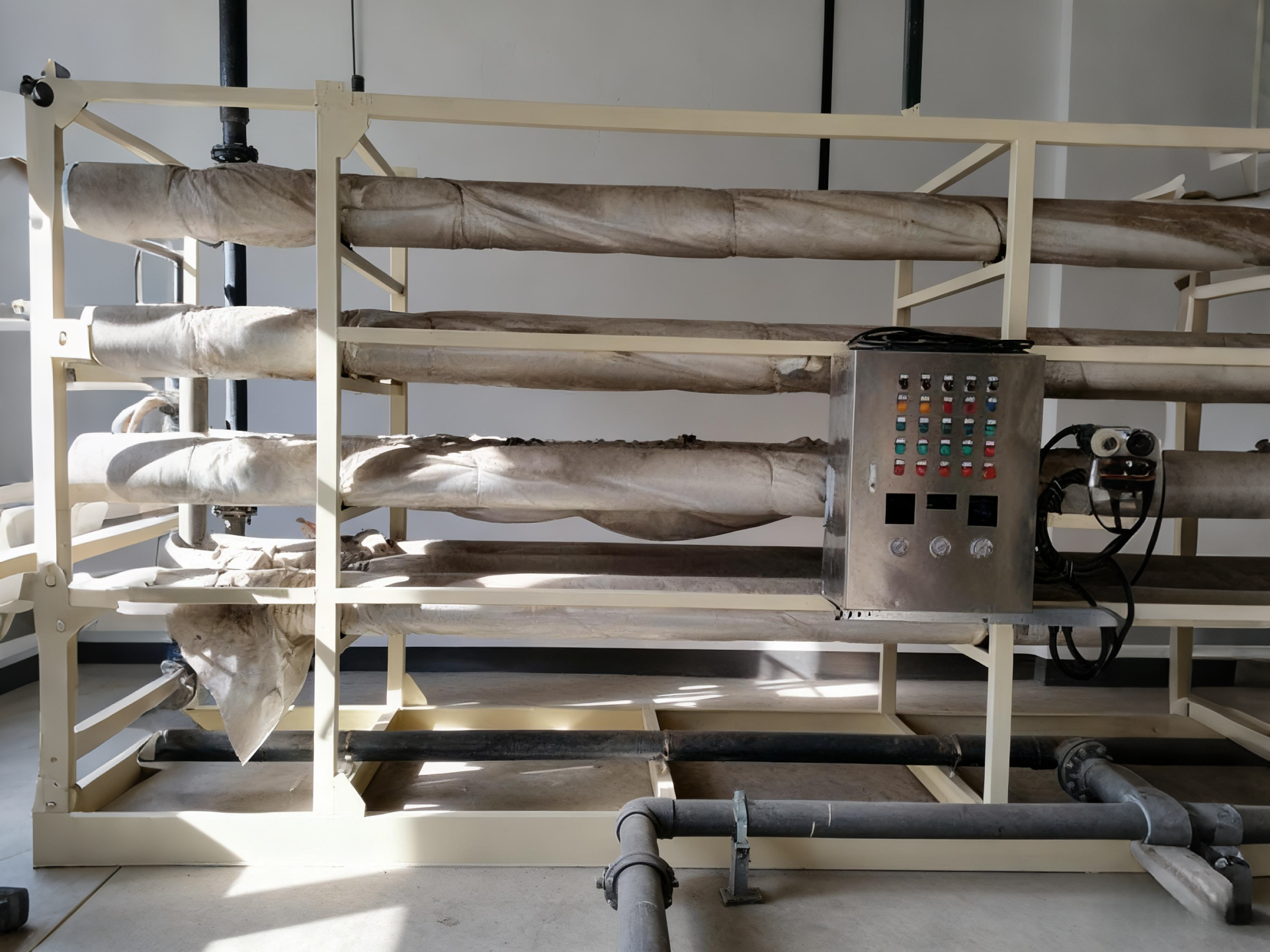 China FRP Housings RO System Compact Reverse Osmosis Filtration System Pretreatment on sale