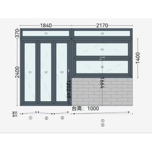 folding window aluminum balcony vertucal
