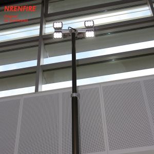 4.6m pneumatic telescopic mast light tower-inside wires-4x60W LED-remote control