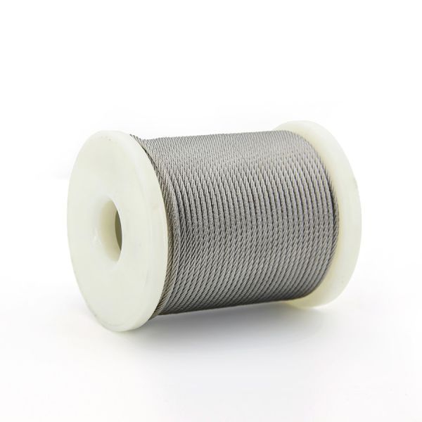 7*7(6*7+IWS) 1.0mm 3 16 Stainless Wire Rope Silver For Dragline