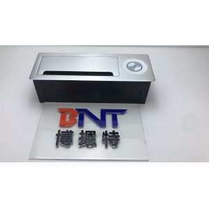 Furniture universal power hidden cable brush tabletop socket with wireless