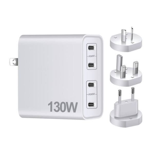 130w 166w Gan' Charger 4 Ports Pd Portable Fast Charger With Usb Type C Quick