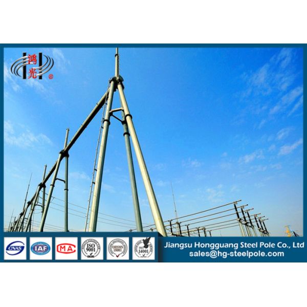 500KV Power Tubular Substation Steel Structures Electrical Power Transmission