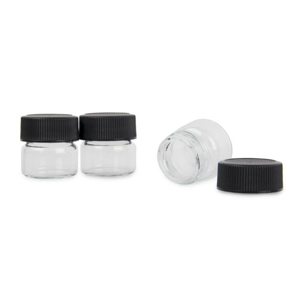 Customizable Child Resistant Glass Concentrate Containers For Hemp Packaging