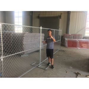 chain link temporary construction fence panels 6FT X 10F Mesh 2 3/8 " x 2 3/8" (
