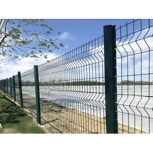 1.8M Garden Fence 3D Curved Wire Mesh Swallow Post For Greenhouse Plant