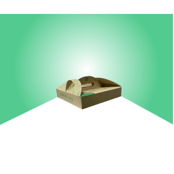 Quality Custom Pizza Paper Packaging Boxes Food Grade Material With Handle for sale