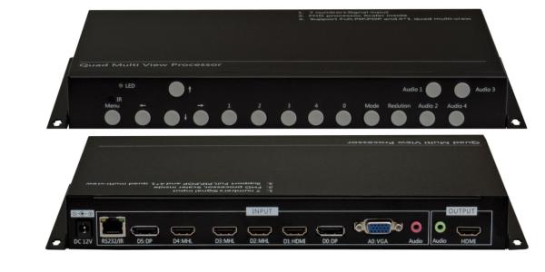 Video Hdmi Presentation Switcher 7x1 Multiviewer With Audio HDCP Compliant