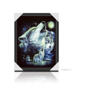 PET/PP Material Printing Lenticular 3d Wolf Picture For Gift Large Size