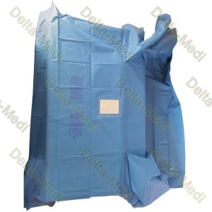China Thyroid Surgical T Drape With Square Fenestration And Tube Holders on sale