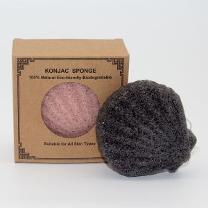 Anti Bacterial Charcoal Konjac Sponge Face Exfoliating Donut Bath Sponge