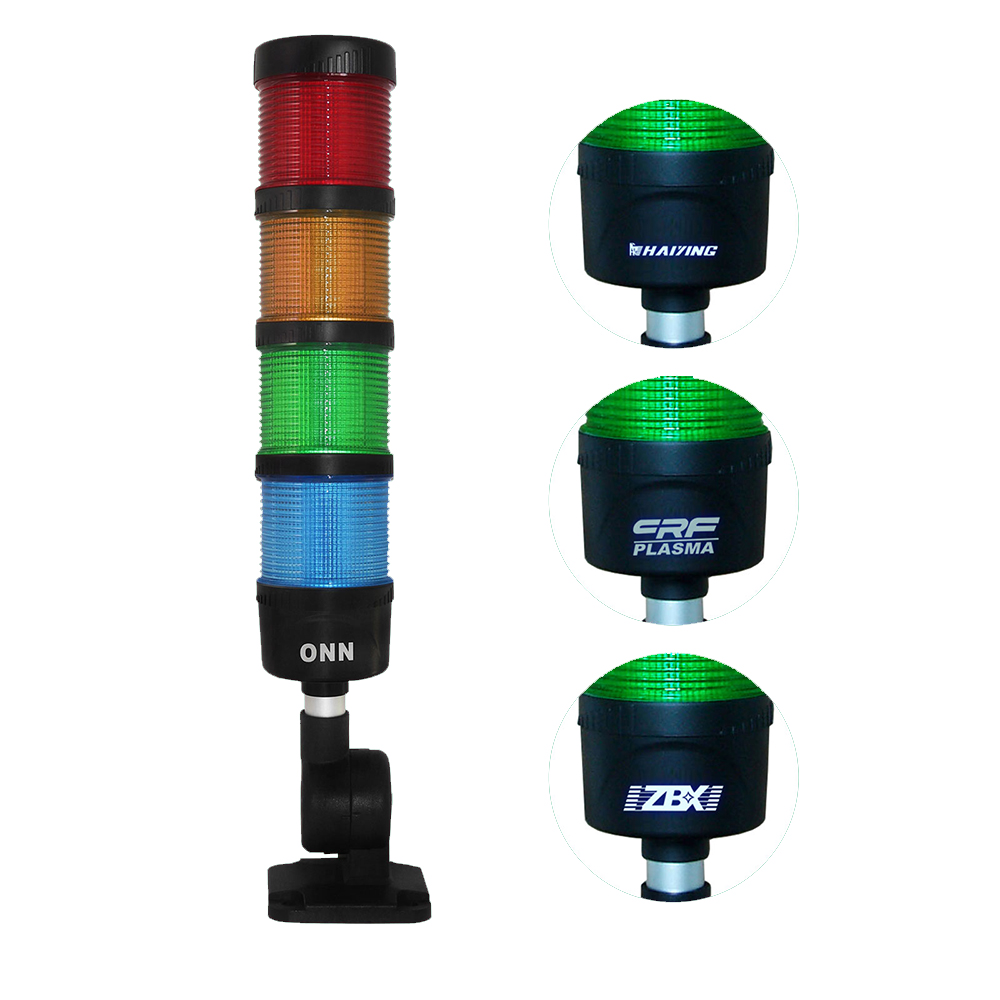 24V Stack Light ONN M4S-C Foldable Base RYG Indicator For CNC Machinery Warning Lamp
