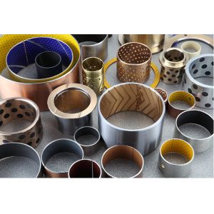 Wrapped Bimetal Bushing Bearing With Lubrication Pockets DIN1494