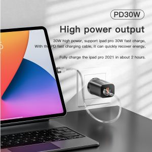 Essager 30W Fast Charger EU US UK Plug Fast Wall Charging For Cell Phone Pad