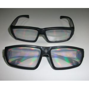 Promotional powerful rainbow 3d fireworks glasses , reusable 3d glasses