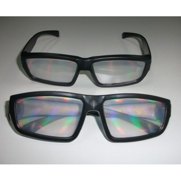 Promotional powerful rainbow 3d fireworks glasses , reusable 3d glasses