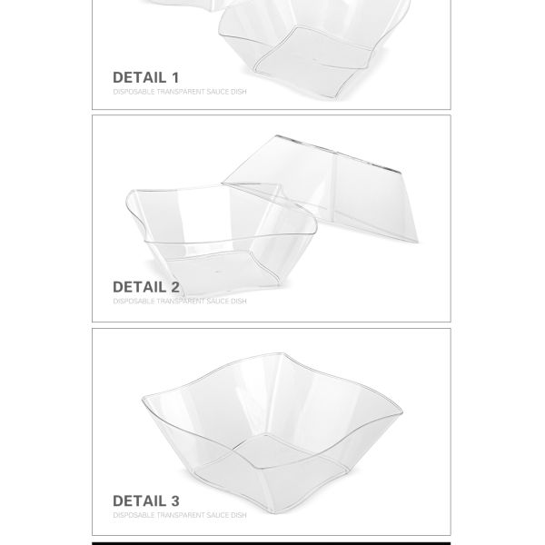 New product ideas 2019 special shape 148ml disposable mini sauce dish