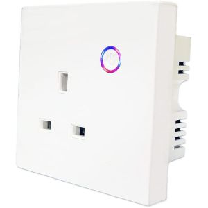 China Uk Smart 13A Wall Plug Socket Energy Monitor Electrical Wifi In Wall Outlet Timer  Work With Google&Alexa on sale China Uk Smart 13A Wall Plug Socket Energy Monitor Electrical Wifi In Wall Outlet Timer  Work With Google&Alexa on sale
