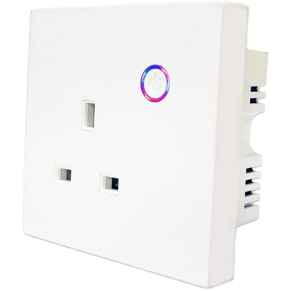 Quality Uk Smart 13A Wall Plug Socket Energy Monitor Electrical Wifi In Wall Outlet Timer  Work With Google&Alexa for sale
