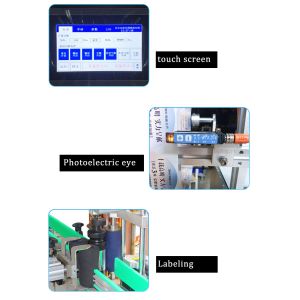 220V Flat Labeling Machine , Round Bottle Labeler With Auto Position