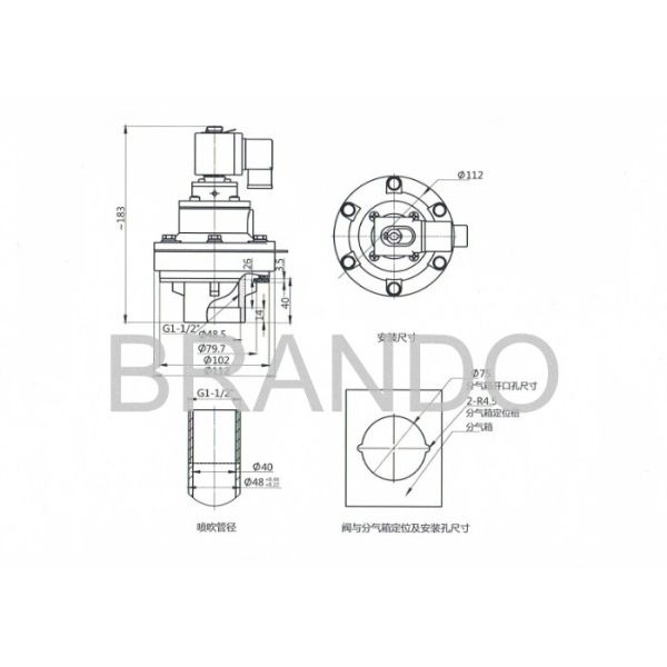 Male Screw Thread Solenoid Stem With Rubber Band Internal Spring Core