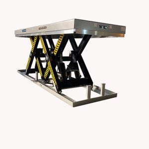 8000kg Hydraulic Electric Double Scissor Lift Table 3.4mx1.2m Max Height 41.34in