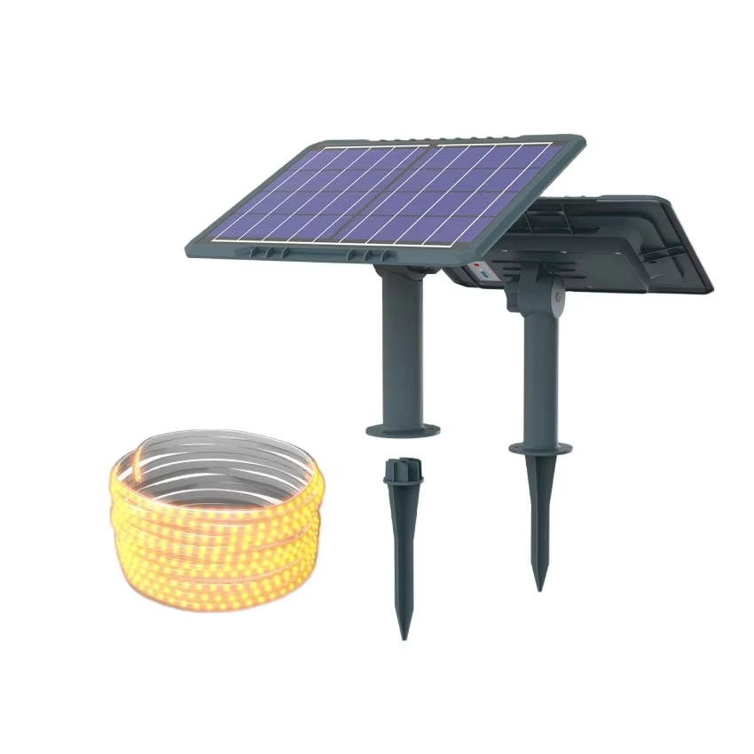 Charging efficiency solar light strip with RGB colorful light effect courtyard