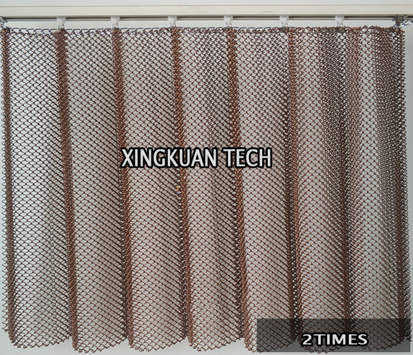 Colorful Decorative Mesh Curtain , Metal Coil Drapery 4mm 6mm 8mm Aperture