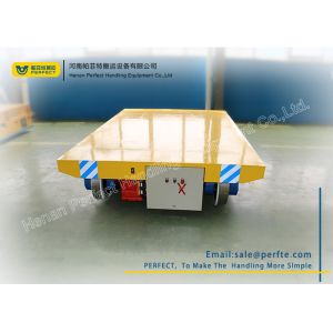 Cable Powered Rail Transfer Cart Wagon Anti - High Temperature With Flat Bed