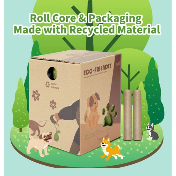 Custom Cornstarch Dog Poop Bag 100% Biodegradable Eco Friendly Compostable Poop Bag