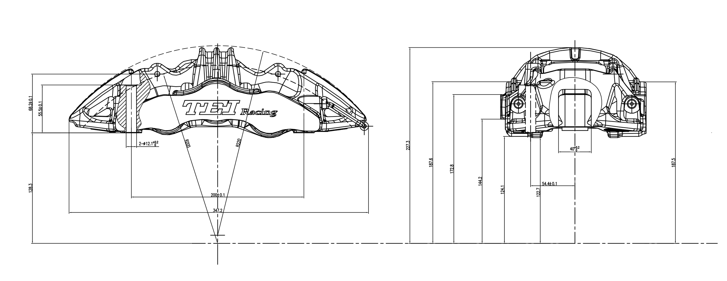 TEiRacing Street Version S60-Plus 6 Pot Monoblock Caliper Big Brake Kit For 19/20/21/22 Inch Car Rim