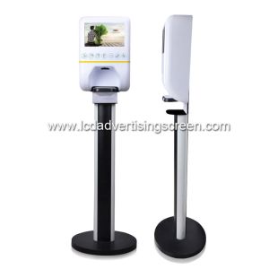 Standing Plastic Android Advertising Screen Non Contact Automatic Spray Hand