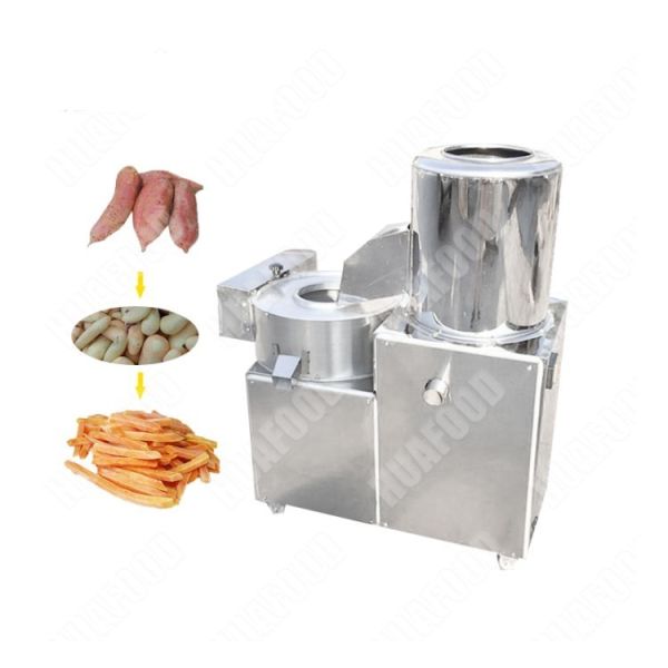 High Performance Potato Peeler And Slicer / Taro Peeler And Chipper / Potato