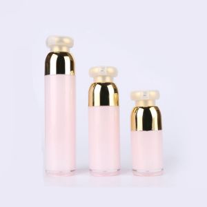 Pink Flat Head 1ml/T 30g Refillable Frosted Cosmetic Bottles