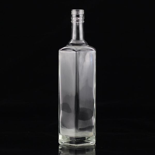Glass Body Carved Empty Liquor Bottle 500ml 750ml for High Grade Distilled Spirits
