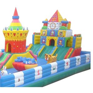 Customized Inflatable Garden Bouncy Castle Playground , Indoor Princess Combo