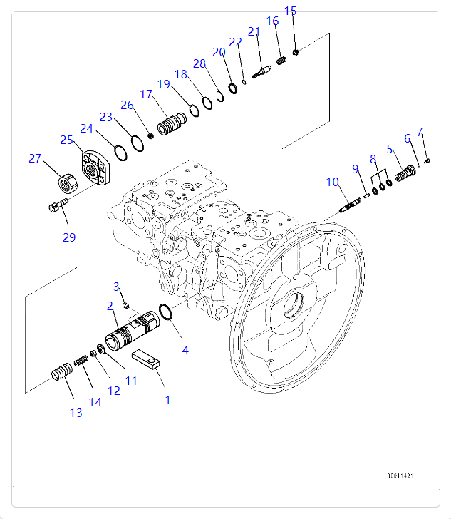 708-2H-15320 7082H15320 Spring Support For KOMATSU Excavators PC400 PC450 PC550