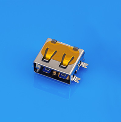 Female LCP Housing PCB Mount USB Connectors USB Type A PCB Connector Gold