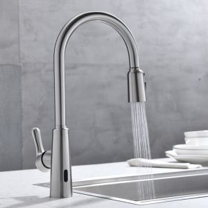 Wholesale DC4.5-6.5V Pull Out Gooseneck Sink Mixer from china suppliers
