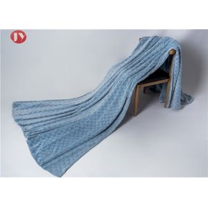 100% Polyester Super Soft Flannel Blanket , Micro Fleece Fish Scales Embossed