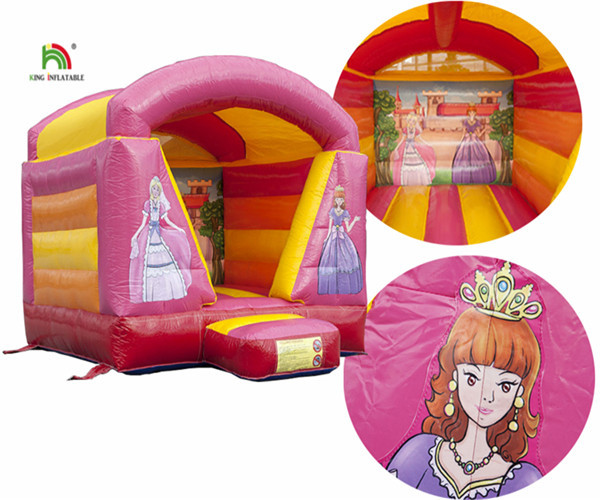 Safety Waterproof Pink Inflatable Jumping Castle House With 24 Months Warranty