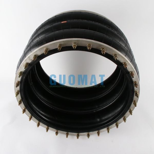 GUOMAT 3H630376 Industrial Tripled Convoluted Type Air Spring with Flange Ring