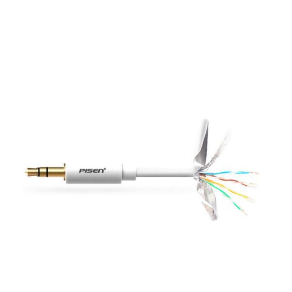 Brand new and original Pisen double 3.5mm stereo audio cable, Pisen 3.5mm stereo audio cable