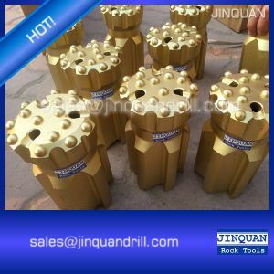 T45 89mm semi-spherical button bits retrac body flat face