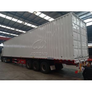 40-80 Tons Capacity Curtain Side Semi Trailer With Dual Line Braking System And