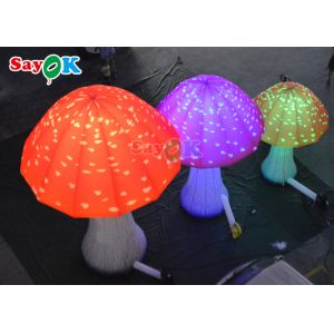 Red Giant Inflatable Mushroom Model For Wonderland Party Event Decoration