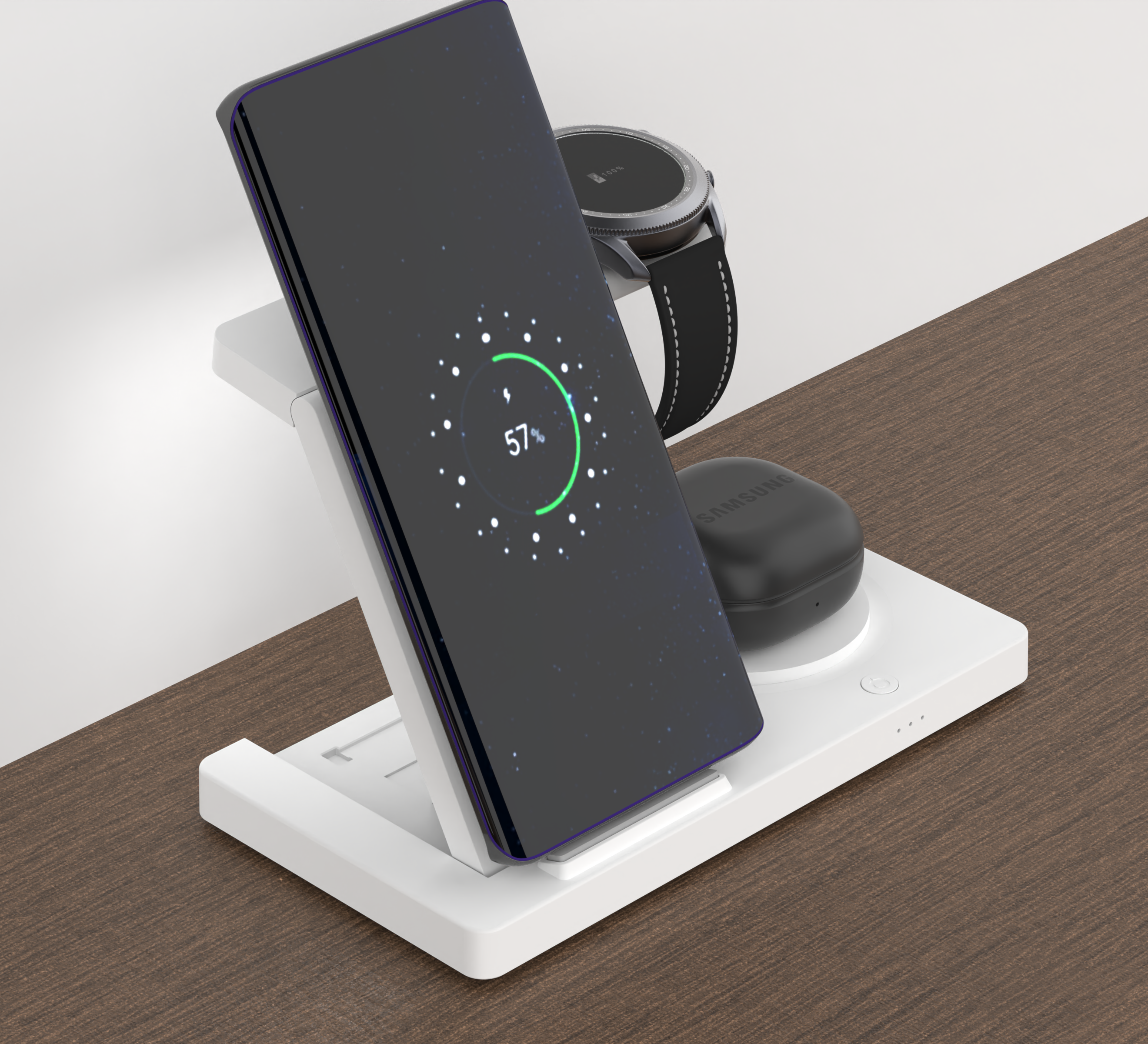 Apple Charger T258 Multifuctional Wireless Charger ABS Foldable Wireless Charger