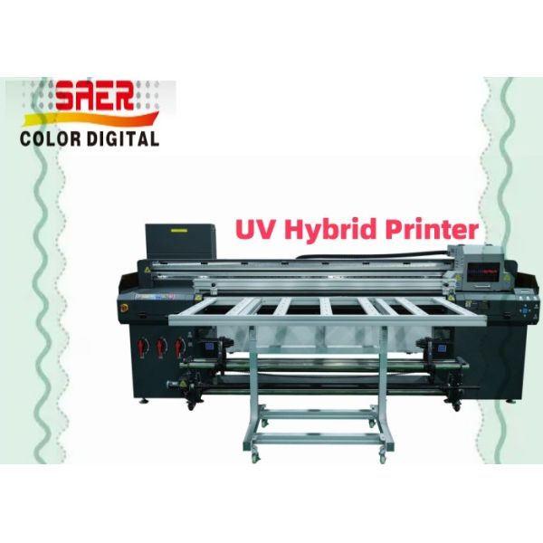 Quality 1.8m UV Hybrid Printer Wide Format Flatbed and Roll to Roll  UV Printer Shanghai Fabctory for sale