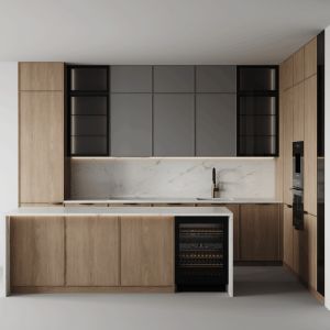 Smart Home And Ready To Assemble Modular Kitchen Customized Modern Storage