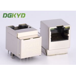 Metal Shielded 180 Degree Top Entry RJ45 Magnetics Ethernet Connector